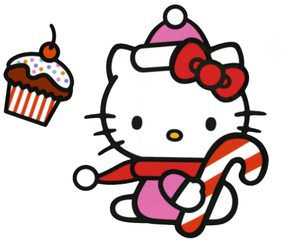 Free Christmas Hello Kitty Cartoon Character Clipart Images - I ...