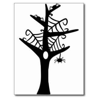 Spider Webs White Postcards & Postcard Template Designs