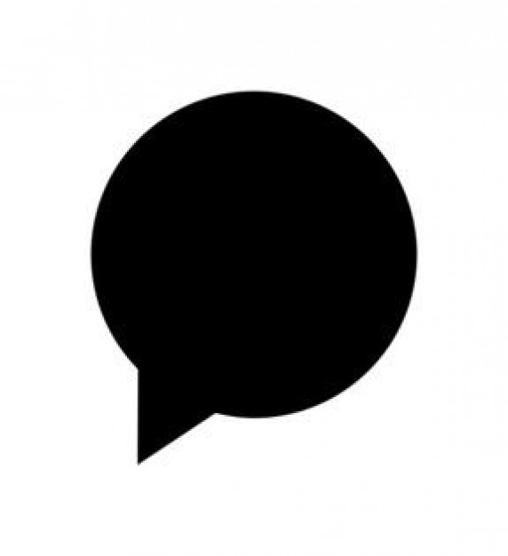 dialog bubble in black solid Icons | Free Download