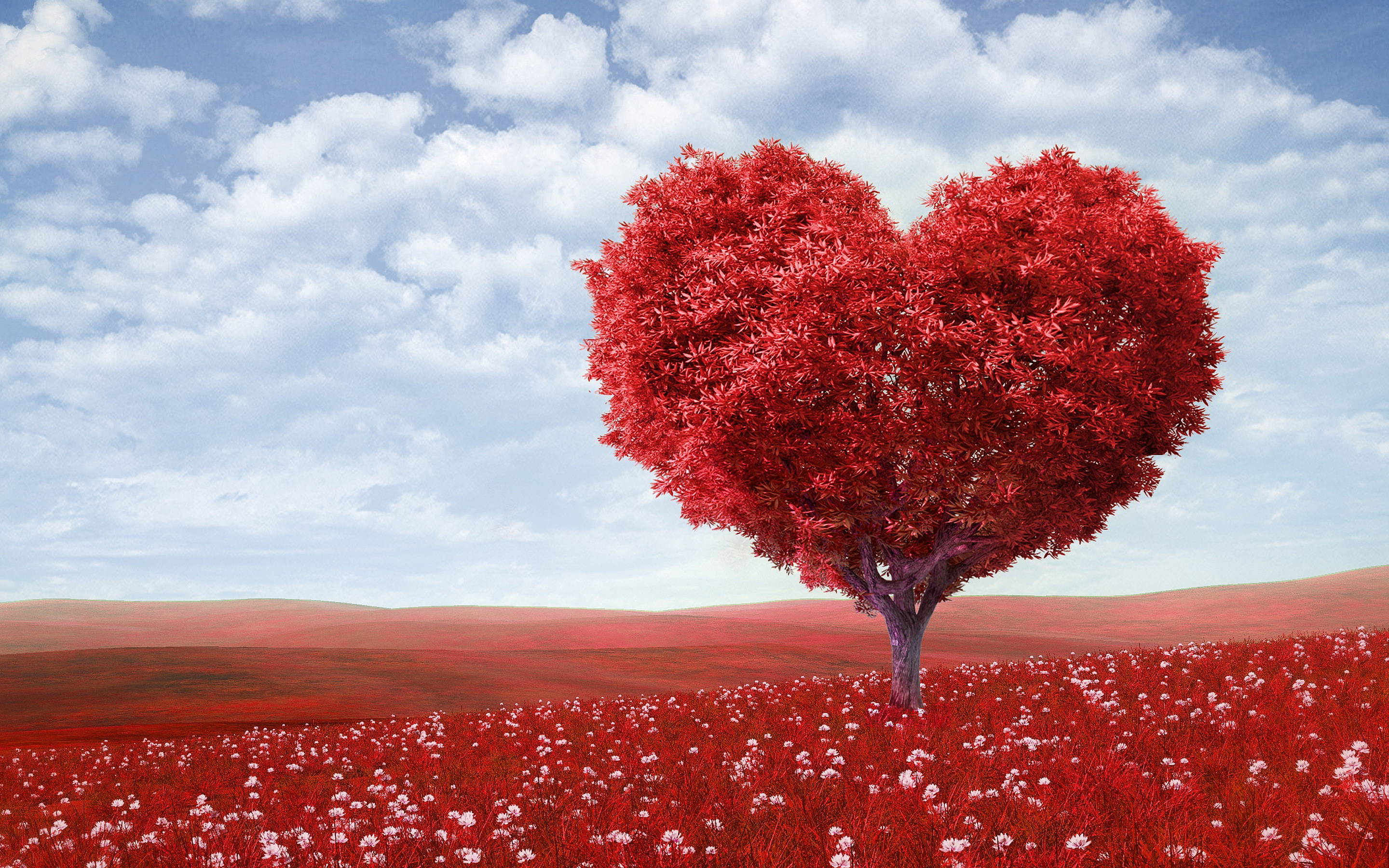 Red heart tree #7000746