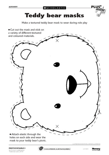 Teddy bear masks – FREE Early Years teaching resource - Scholastic