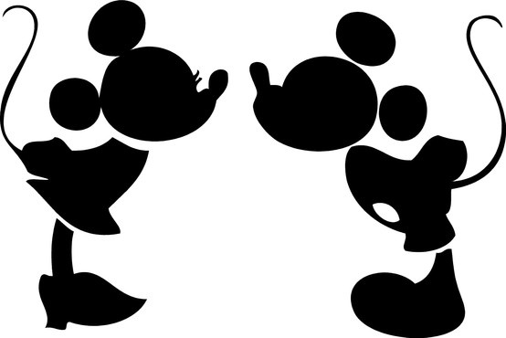 Imgs For > Mickey And Minnie Mouse Wedding Silhouette