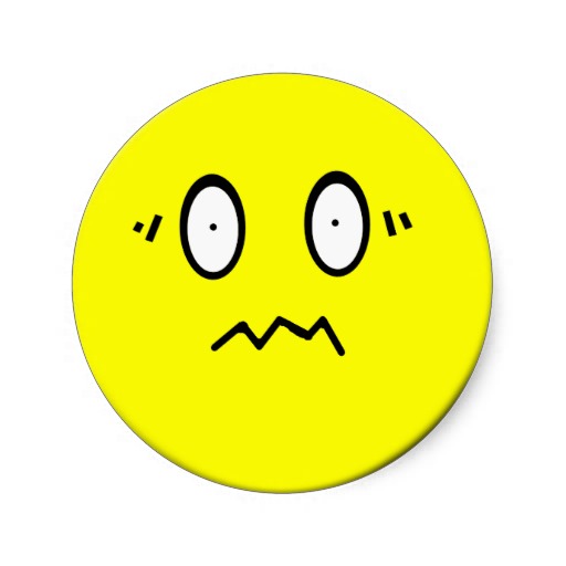 Stressed Smiley Sticker | Zazzle