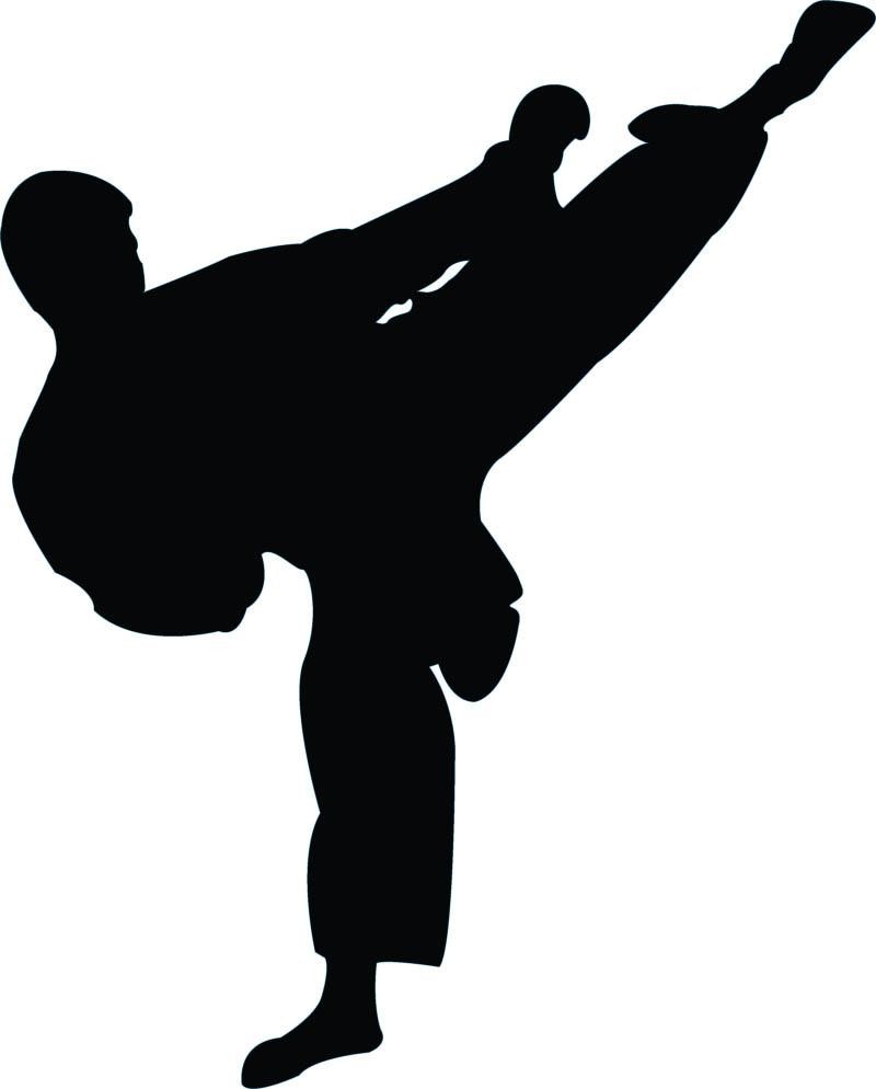 Tae Kwon Do Silhouette Wall Decal | Wallmonkeys