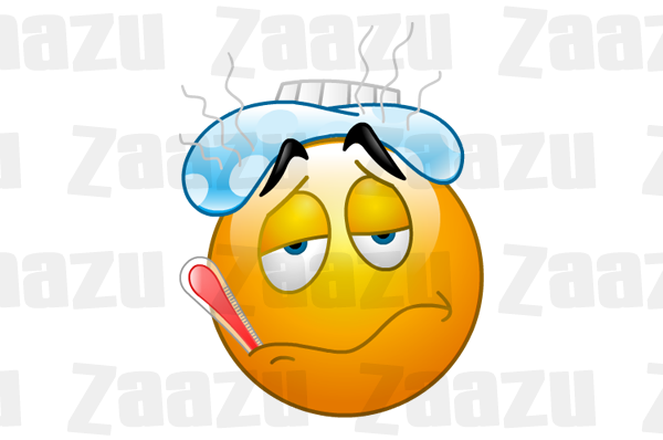 Emoticon - Sick Smiley | Zaazu.com