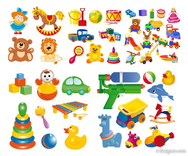 4-Designer | Cartoon toys vector material