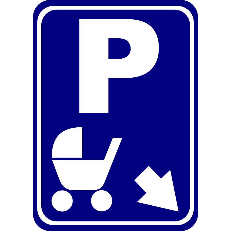 Clipart - Sign "Parking for perambulators"