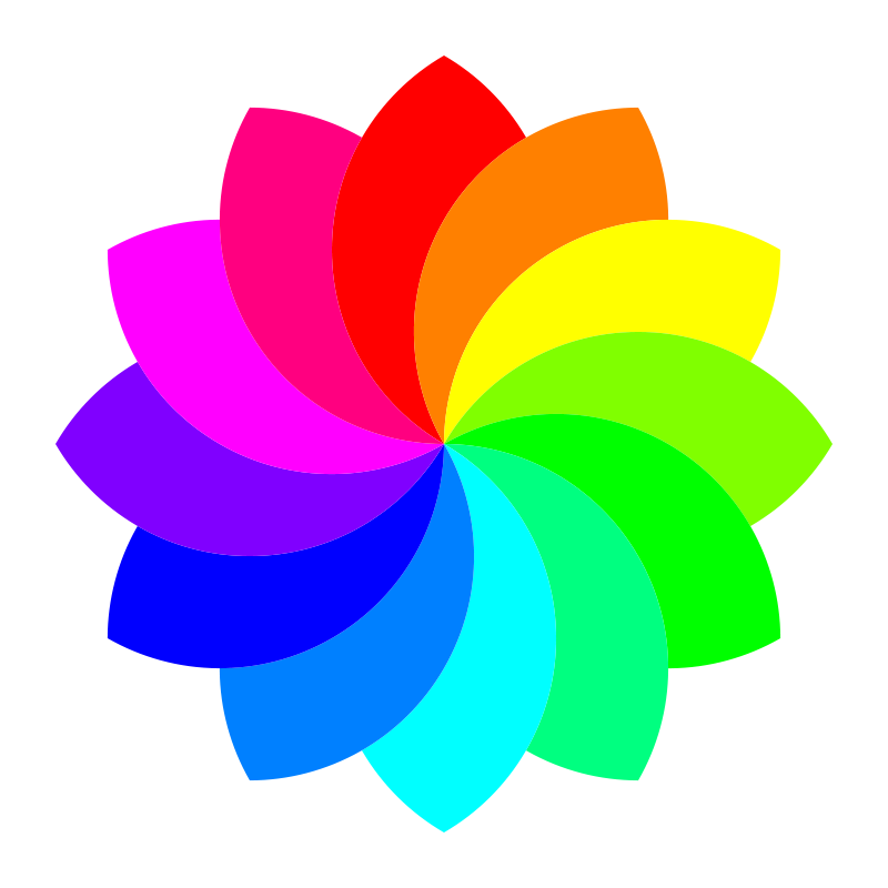 12 football petal flower Free Vector / 4Vector