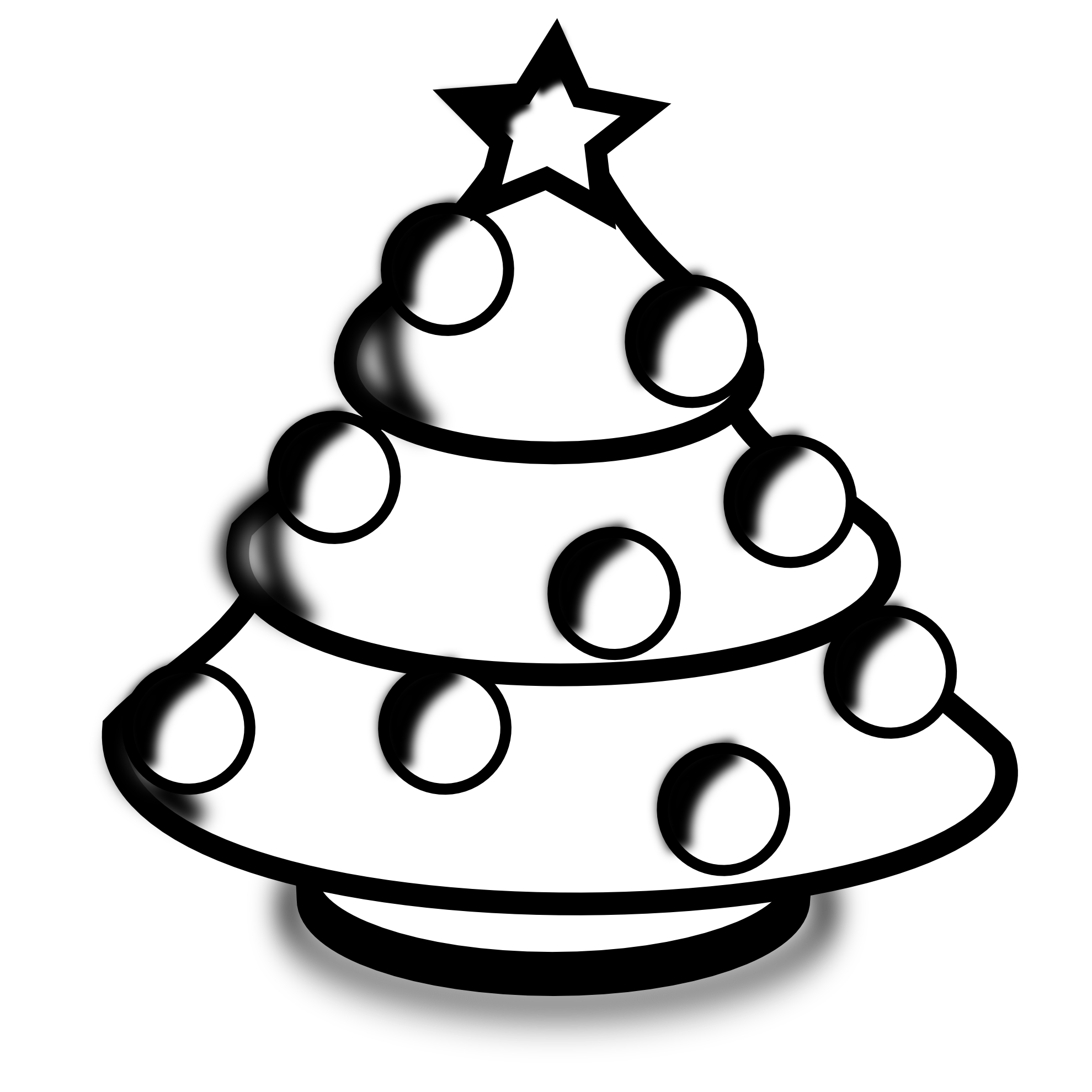 Merry Christmas Clip Art Black And White Widescreen 2 HD ...