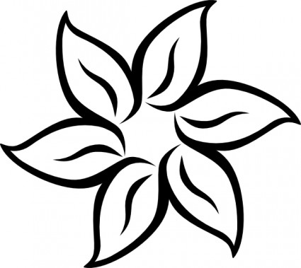 Black white flower flower drawing Free vector for free download ...