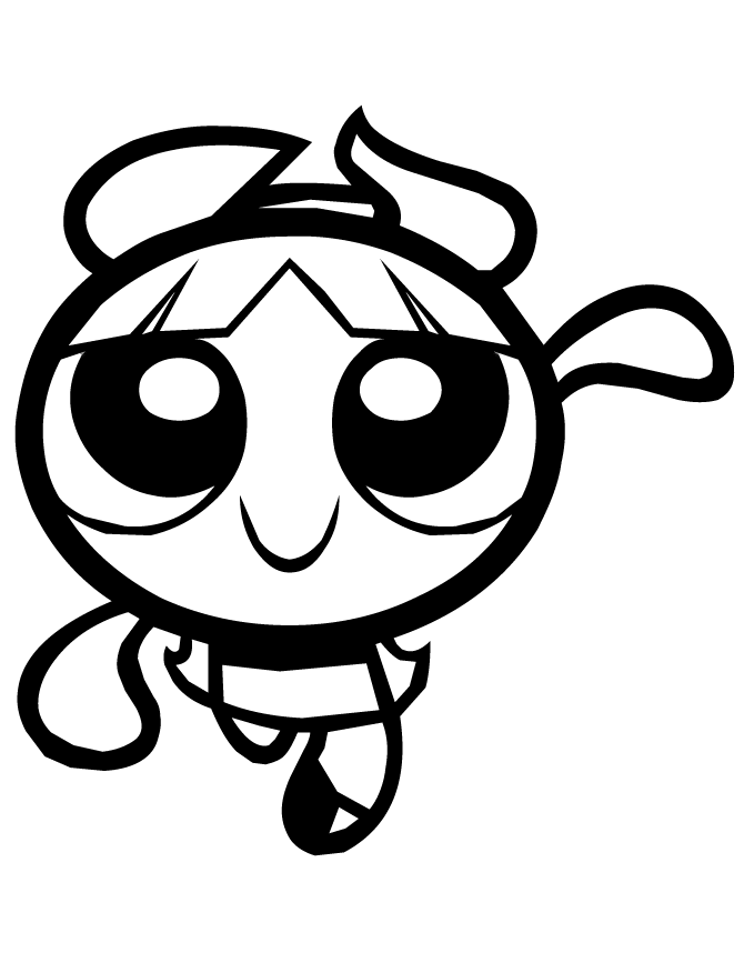 Powerpuff Girls Buttercup Laughing Coloring Page | Free Printable ...