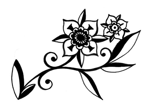 Modern Flower Tattoo Design | Tattoobite.com