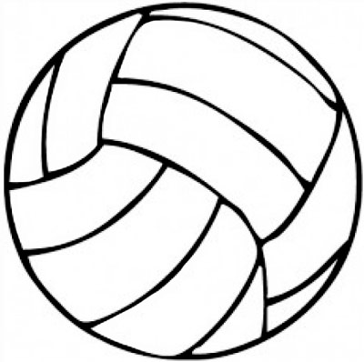Black and White Volleyball Small 3" Round Vinyl Decals - Sport ...