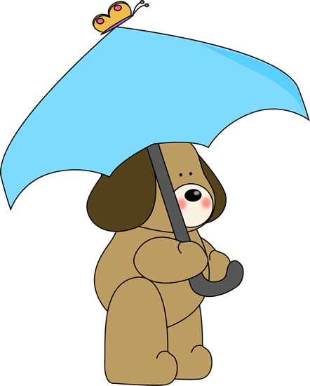 Dog Under Umbrella Clip Art - Dog Under Umbrella Image