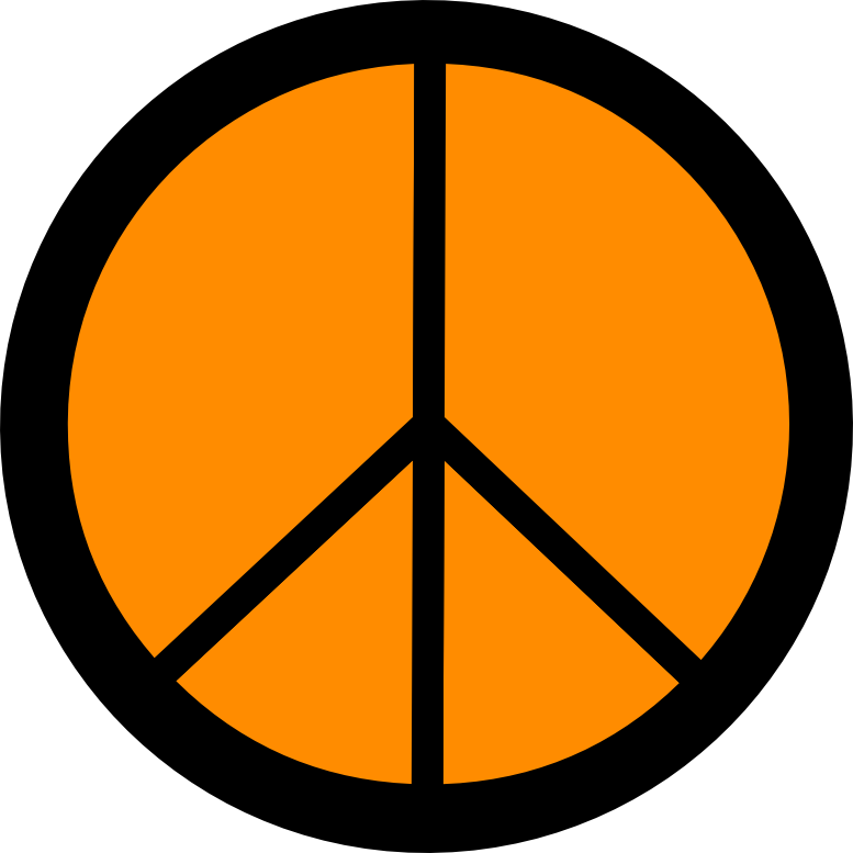 Orange Peace Symbol 12 scallywag peacesymbol.org Peace Symbol ...