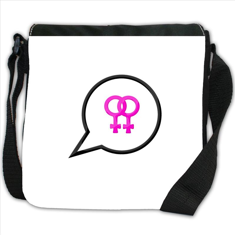Speak Lesbian Linked Female Gender Symbols Denim Shoulder BAG | eBay