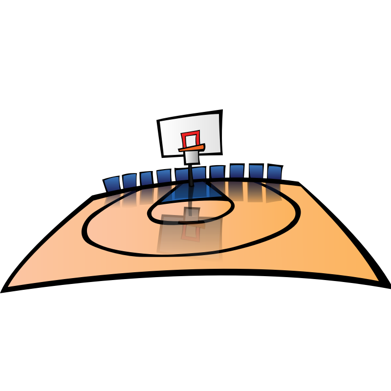 Clipart - Basketball Court