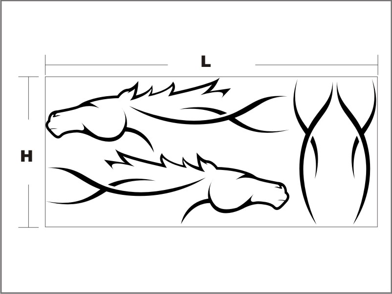 N3047 Tribal Horse Removable Car Art Sticker Vinyl Graphics Decal ...