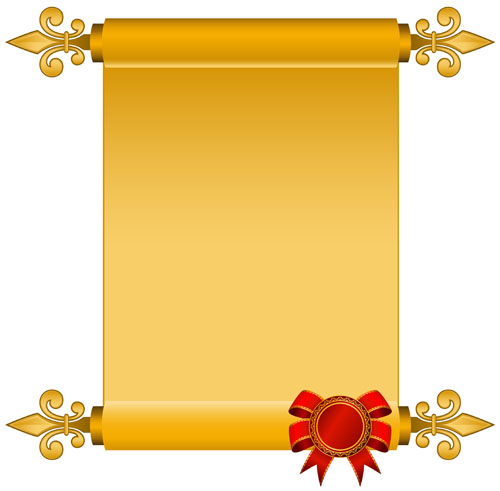 Set of old parchment Scrolls vector 05 - Vector Other free download