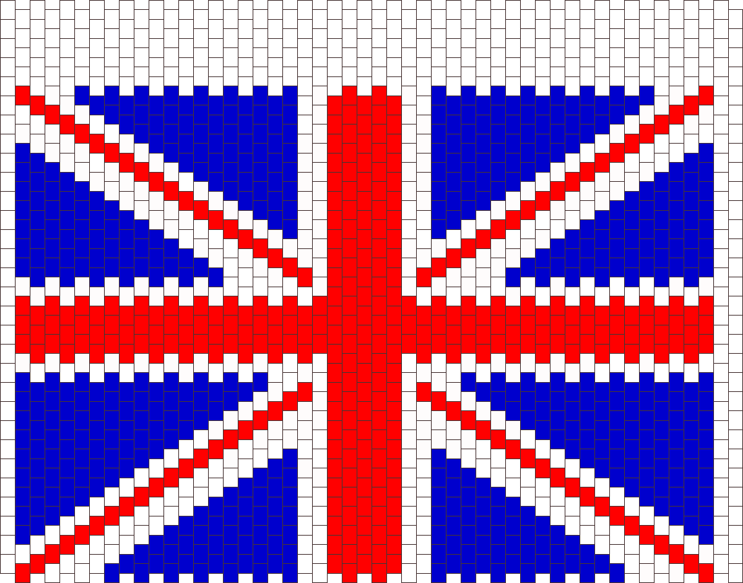 British Flag Bead Pattern | Peyote Bead Patterns | Misc Bead Patterns