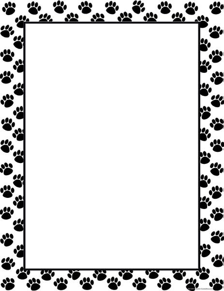 Black Paw Prints Blank Chart | TCR7699