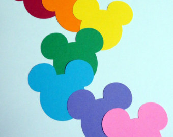 Mickey Mouse Head Silhouette Rainbow Clipart - Free Clip Art Images