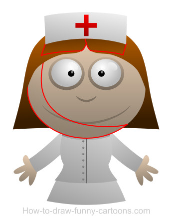 Drawing a nurse cartoon