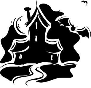 Haunted House Clipart Black And White - Cliparts.co