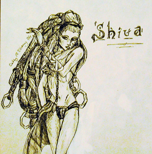 Shiva - FF10 sketch - a photo on Flickriver