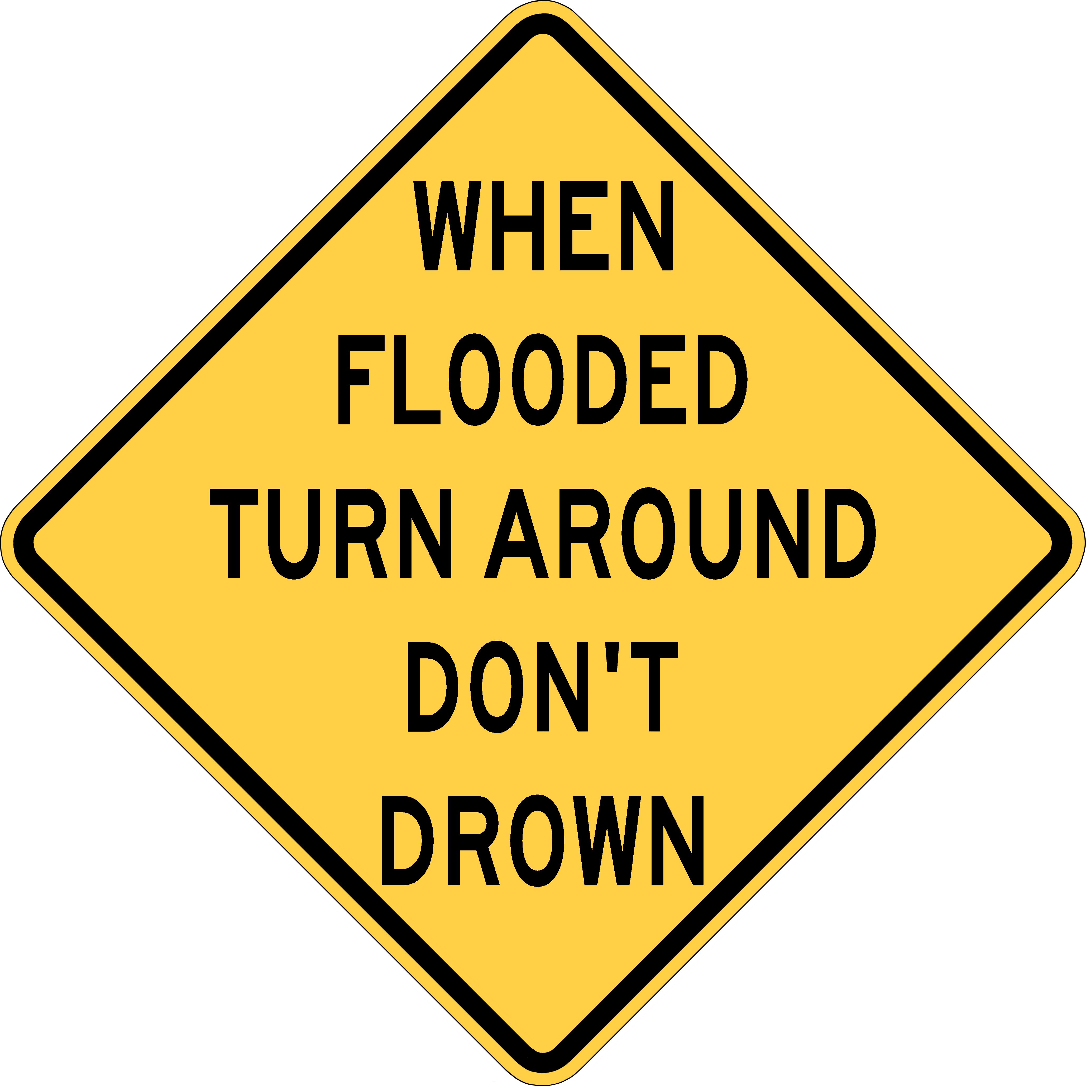 NWS Turn Around Don't Drown Program, Signs and Resources
