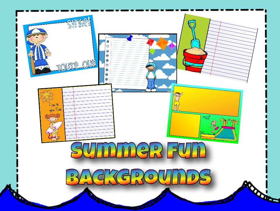 The AmazingClassroom.com Blog: Just Added - Summer Fun Backgrounds