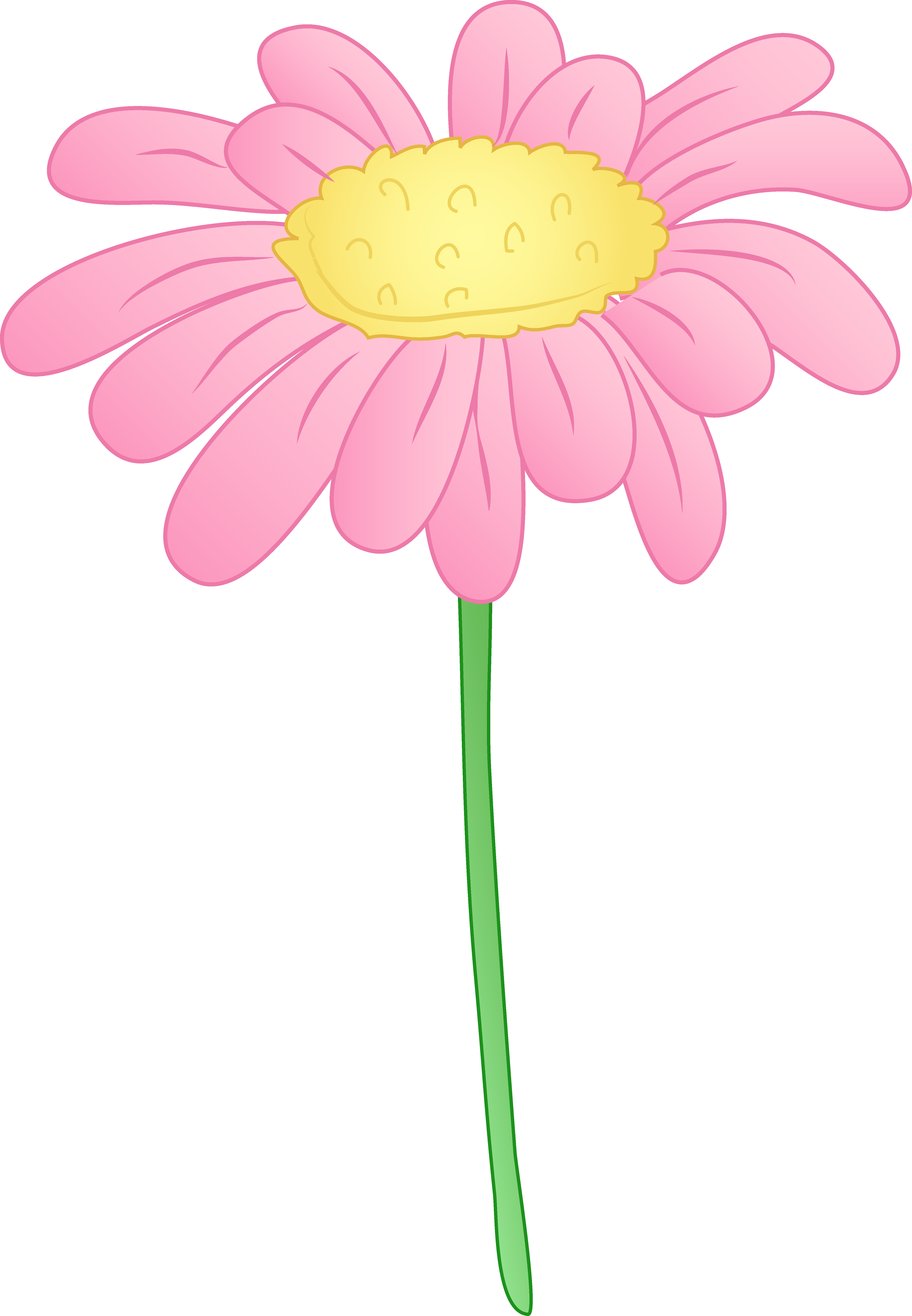 Розовый цветок нарисованный
