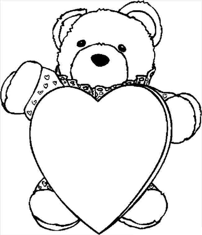 Free Valentine Card Coloring Pages For Preschool 10642#