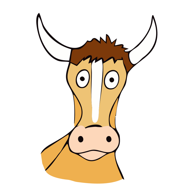 Clipart - drawn cow