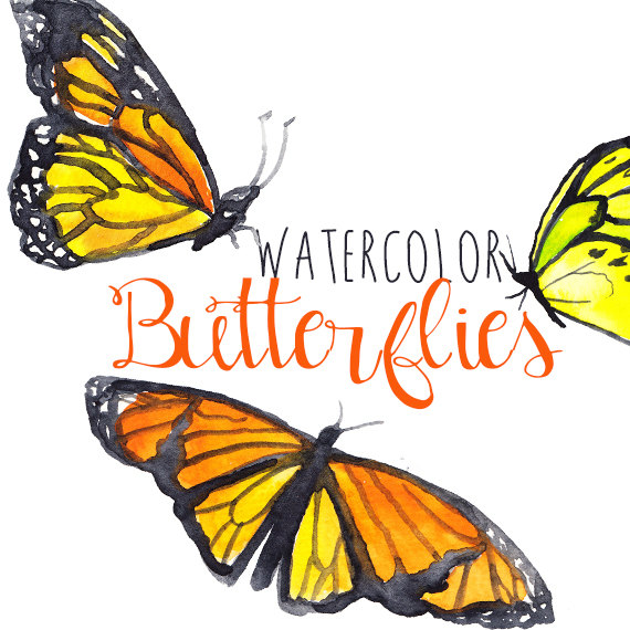 Popular items for butterfly clipart on Etsy