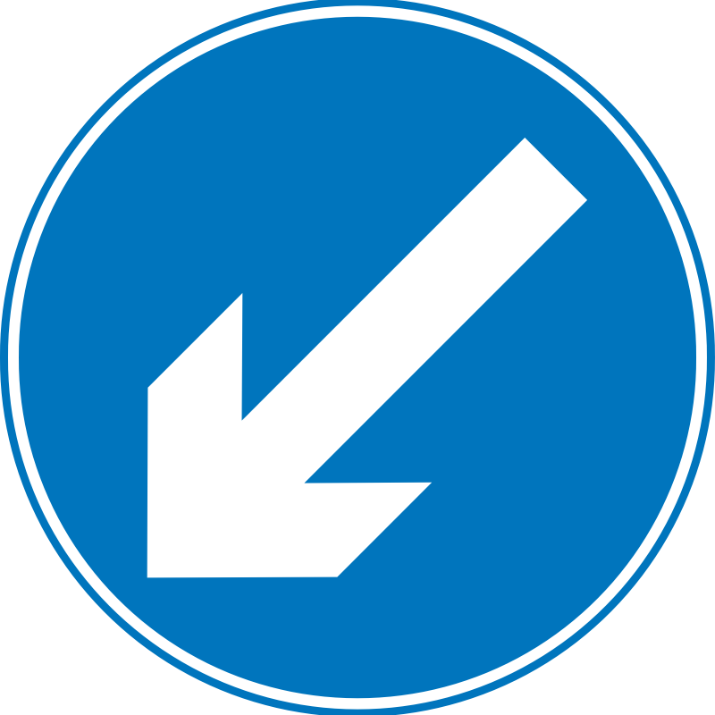 Clipart - Roadsign Keep left