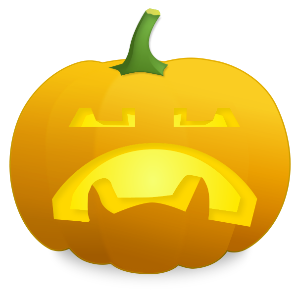 Pumpkin Sad Fangs Clip Art Download
