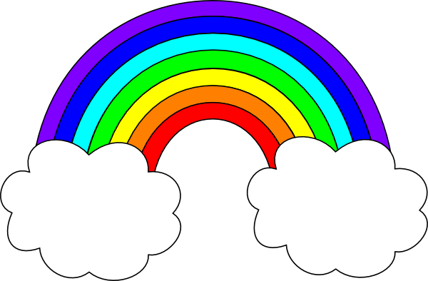 Black And White Rainbow Outline | Clipart Panda - Free Clipart Images