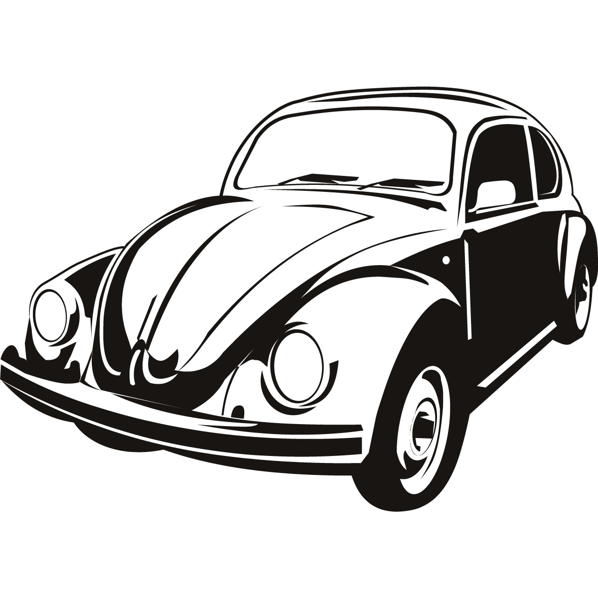 VW Beetle Cars Transport Wall Art Sticker Wall Decal Transfers ...