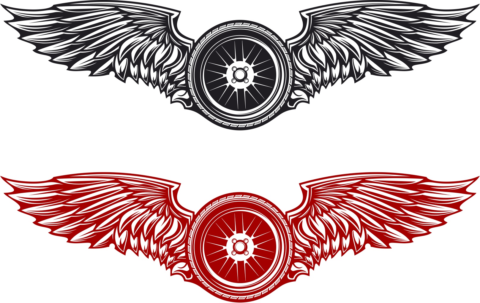 Images For > Skulls With Wings And Banner
