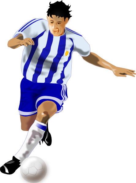 Pix For > Soccer Player Kicking Ball Clipart