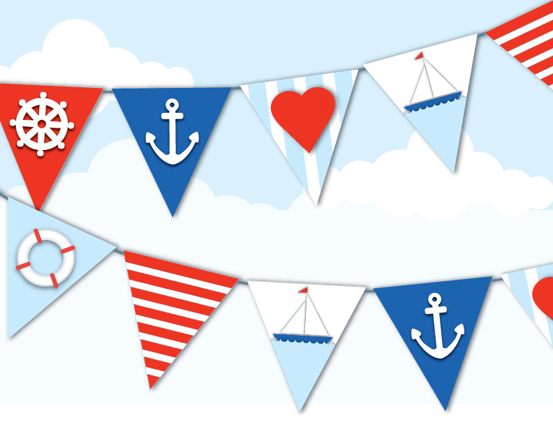 Popular items for nautical bunting on Etsy