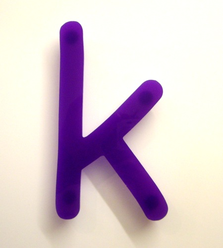 Letter K – Purple acrylic lettering | 3D Letters and 3D Logos