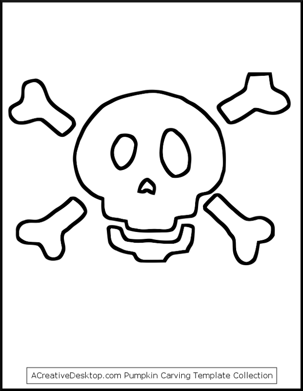 Free Pumpkin Stencils Skull And Crossbones images