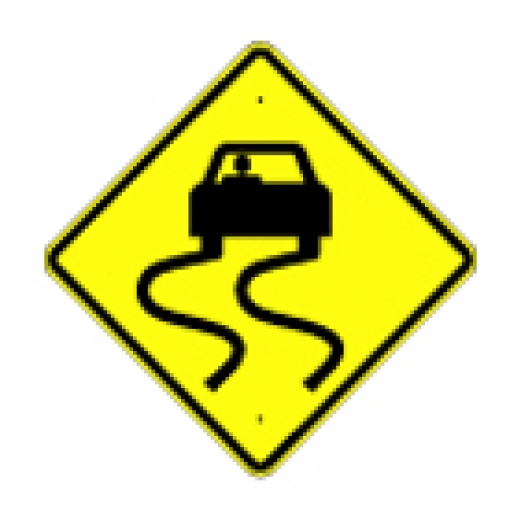 DeNyseCo Online Store - Warning Signs - Slippery Road