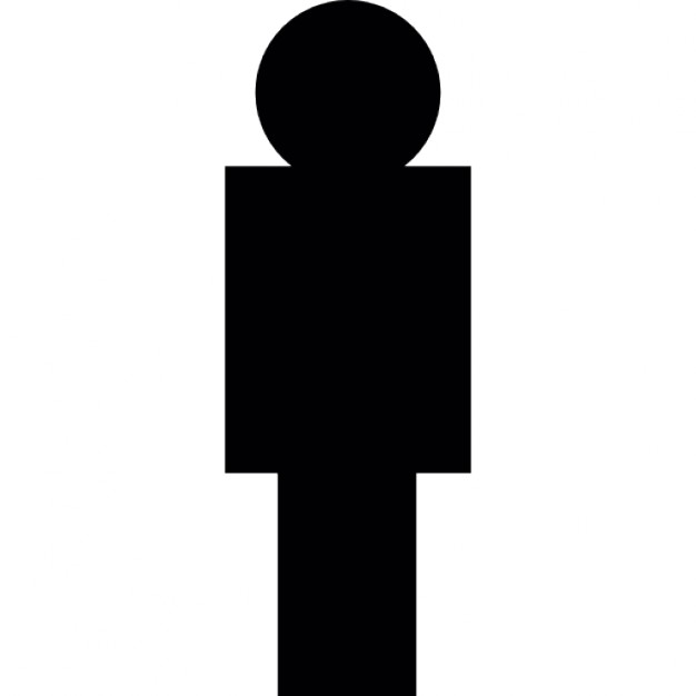 Person, standing, full body silhouette, IOS 7 interface symbol ...