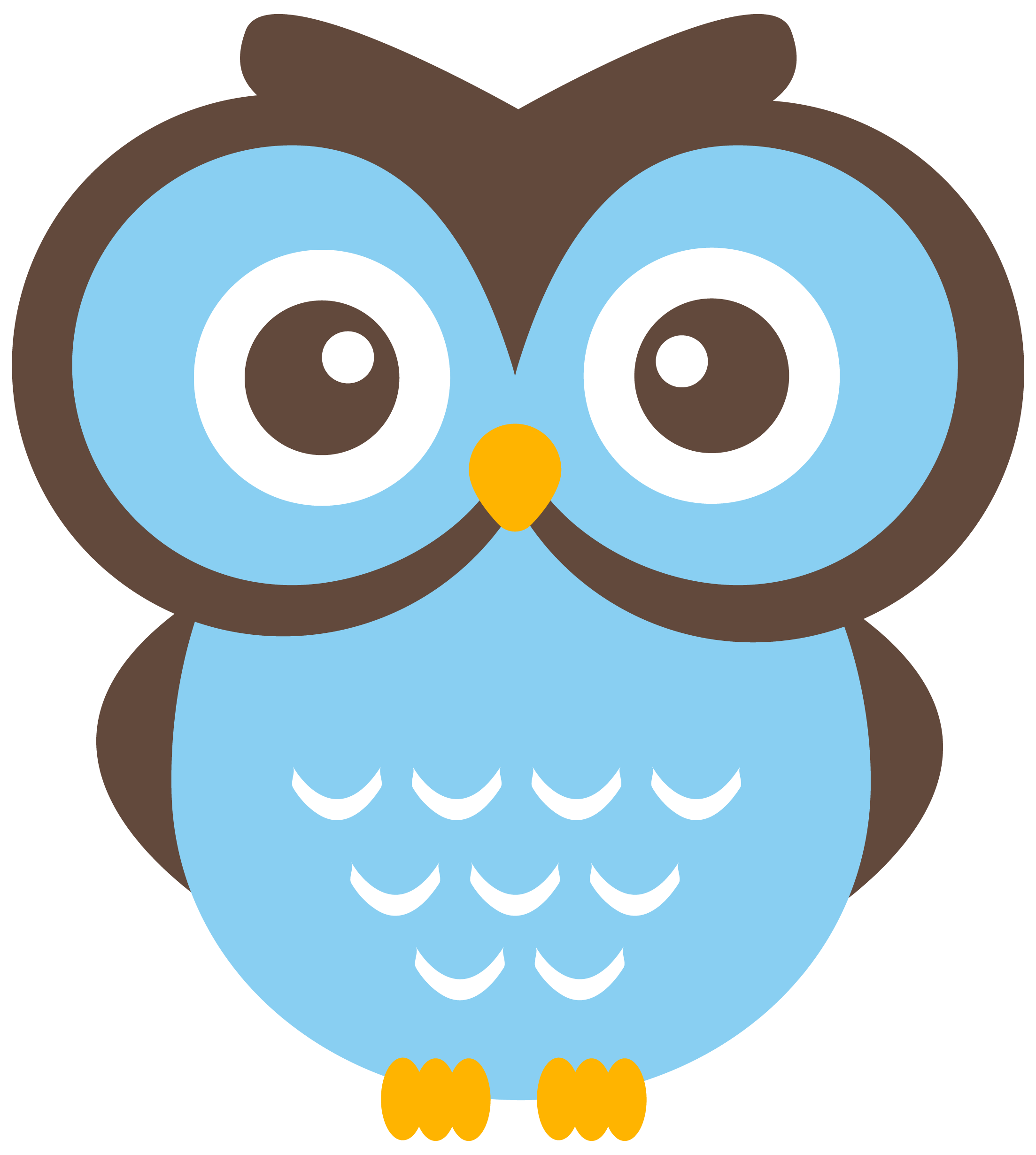 Cute Blue Owl Clipart - Gallery