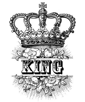 King Crown Royalty Roses Victorian Antique Digital Image Download ...