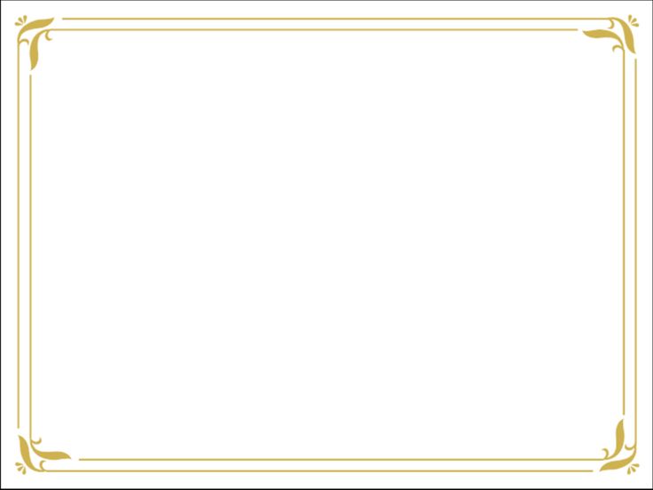 Download Simple gold certificate border PPT Template from the ...
