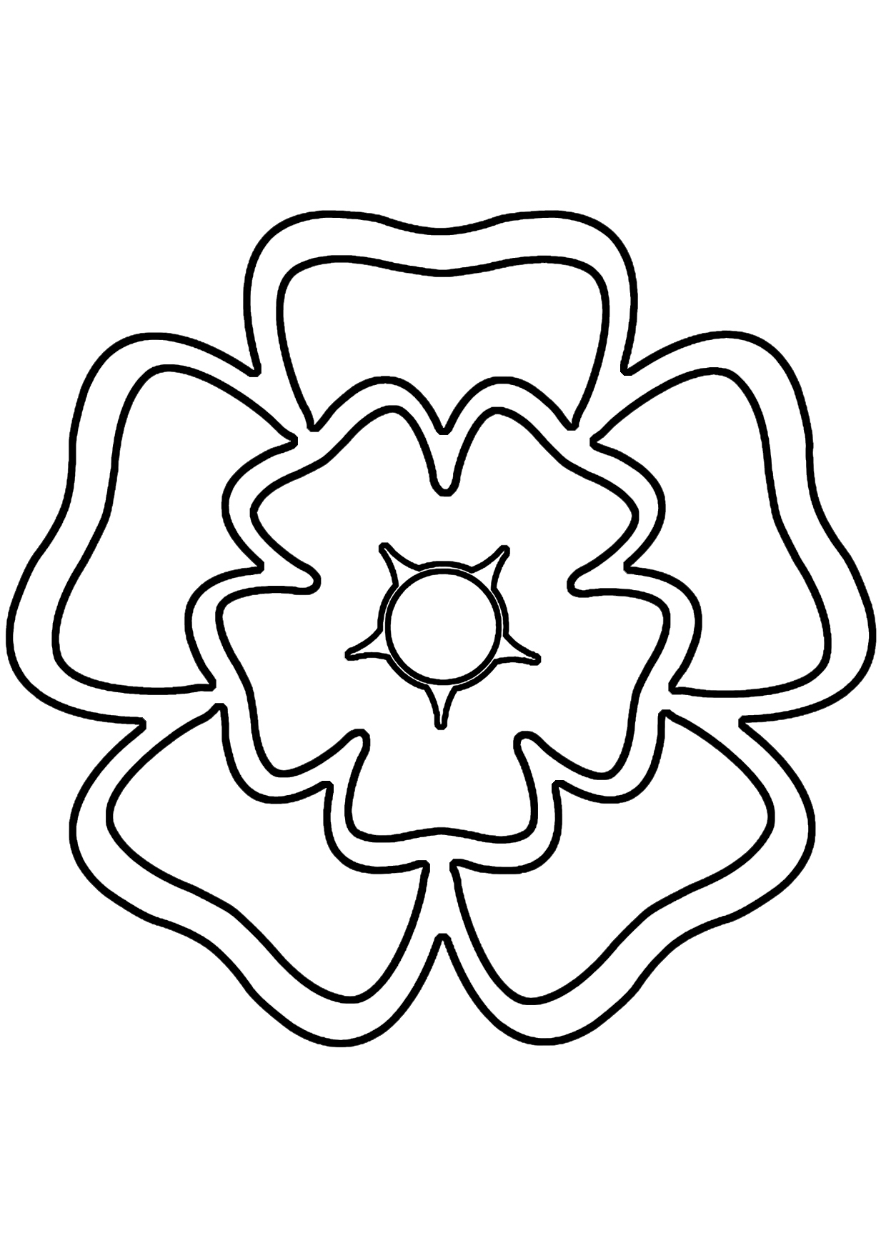 Flower Stencil Outline - ClipArt Best